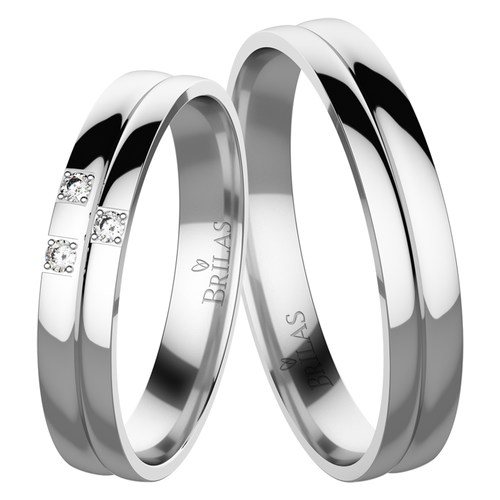 Zavara White snubní prsteny z bílého zlata