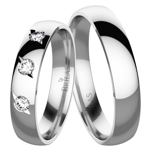 Arista White snubní prsteny z bílého zlata