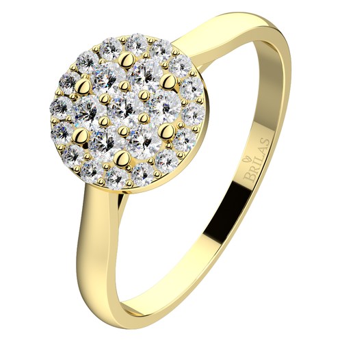 Maruška Princess G Briliant zásnubní prsten ze žlutého zlata
