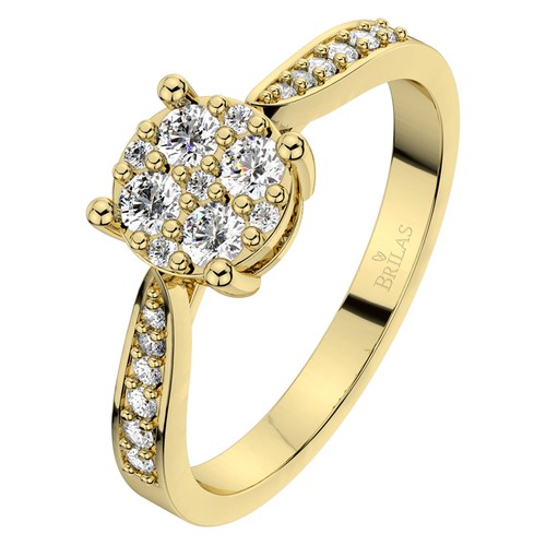 Zlata Princess G Briliant zásnubní prsten ze žlutého zlata