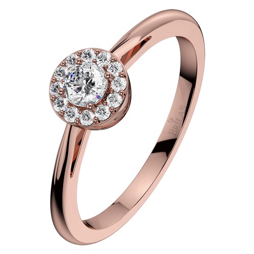 Ladunka Princess R Briliant zásnubní prsten z růžového zlata
