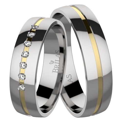 Orion Steel Gold snubní prsteny z chirurgické oceli