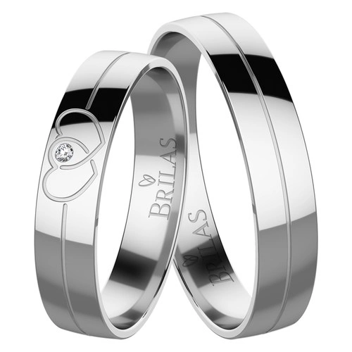 Hadeon White snubní prsteny z bílého zlata