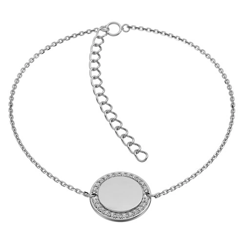 Avenal stříbrný náramek s kameny