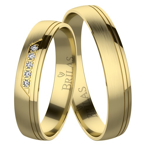 Bonka Gold snubní prsteny ze žlutého zlata