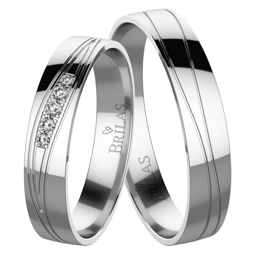 Janka White snubní prsteny z bílého zlata