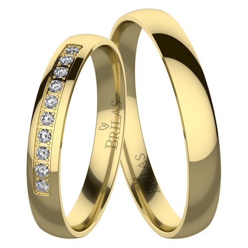 Ludvika Gold snubní prsteny ze žlutého zlata