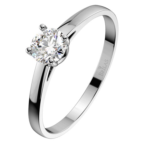 Marcelka White  zásnubní prsten z bílého zlata