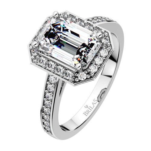 Olivia White velkolepý zásnubní prsten z bílého zlata