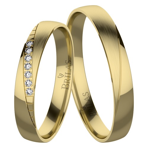 Božena Gold snubní prsteny ze žlutého zlata