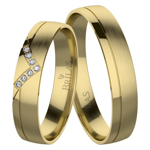 Miluše Gold snubní prsteny ze žlutého zlata