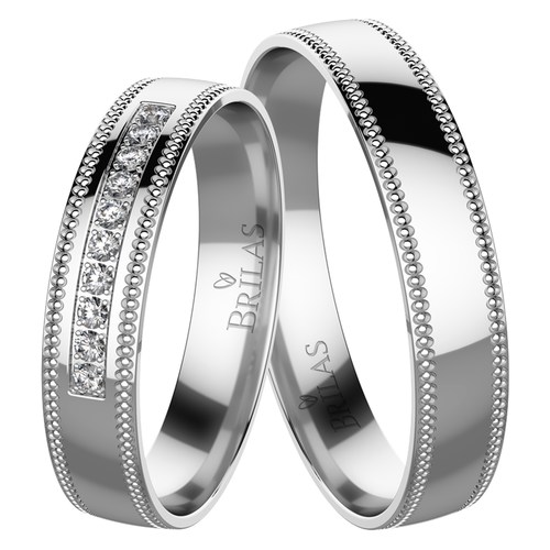 Alexandra White snubní prsteny z bílého zlata