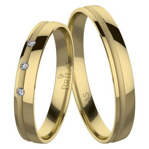 Kamila Gold snubní prsteny ze žlutého zlata