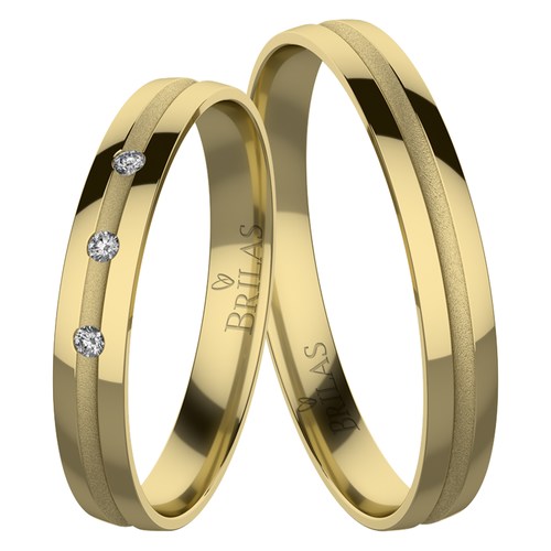 Lydie Gold snubní prsteny ze žlutého zlata