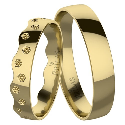 Alena Gold snubní prsteny ze žlutého zlata