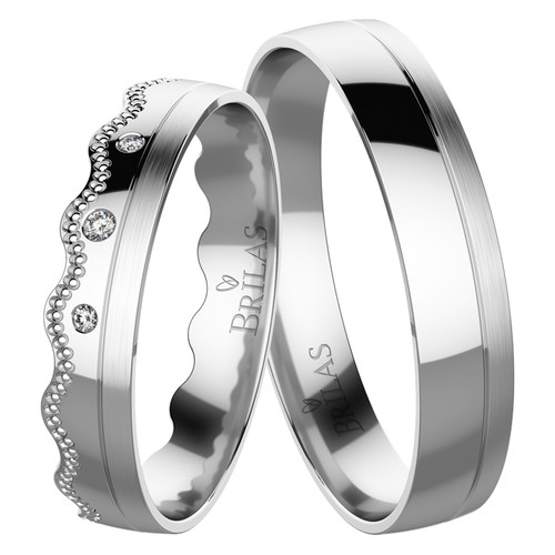 Denisa White snubní prsteny z bílého zlata