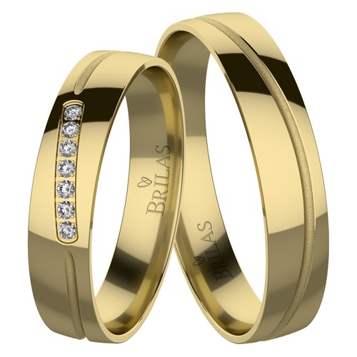Niket Gold snubní prsteny ze žlutého zlata