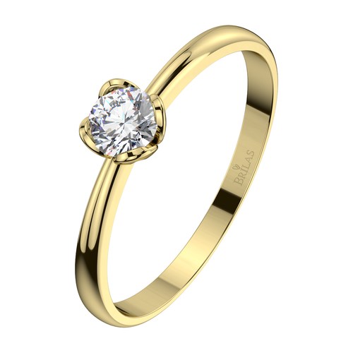 Elizabeta G Briliant zásnubní prsten ze žlutého zlata s briliantem
