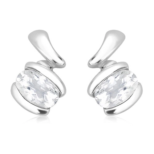 Beda S White Topaz stříbrné náušnice s bílým topazem