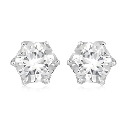 Ariana S White Topaz stříbrné náušnice s bílým topazem