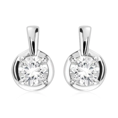 Vistula S White Topaz stříbrné náušnice s bílým topazem