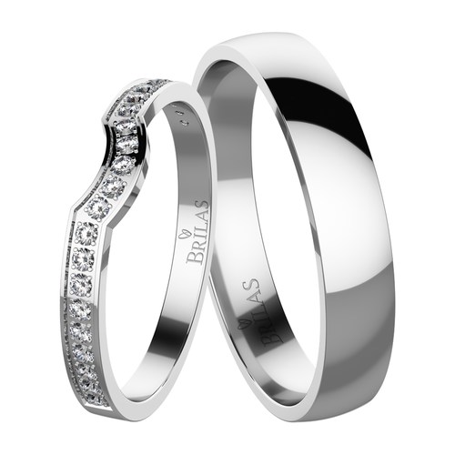Proxima White snubní prsteny z bílého zlata