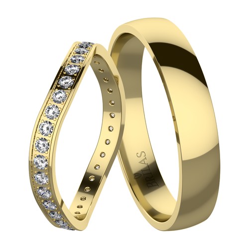 Superba II Gold snubní prsteny ze žlutého zlata
