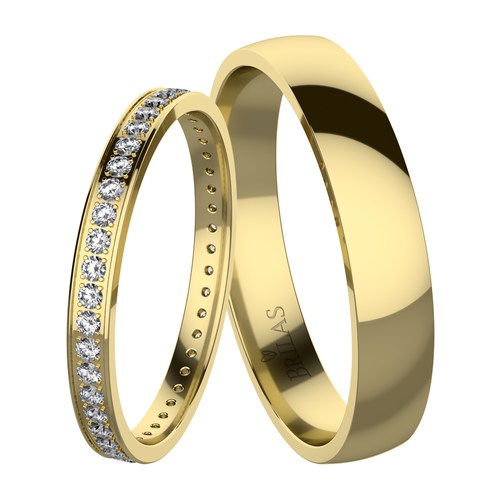 Sadira II Gold snubní prsteny ze žlutého zlata