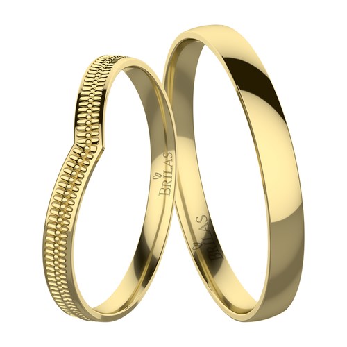 Deni Gold snubní prsteny ze žlutého zlata