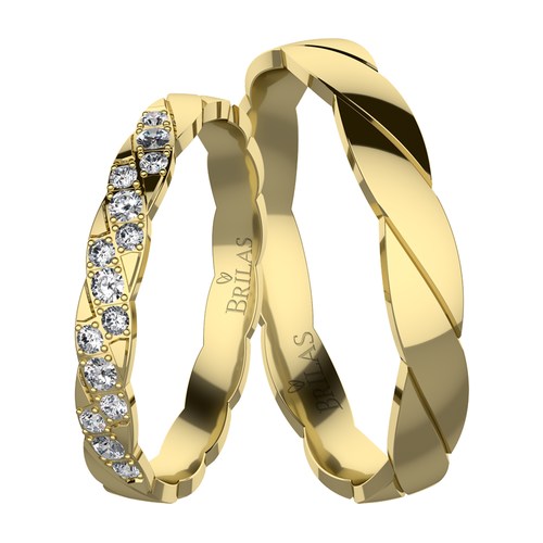Giny Gold snubní prsteny ze žlutého zlata
