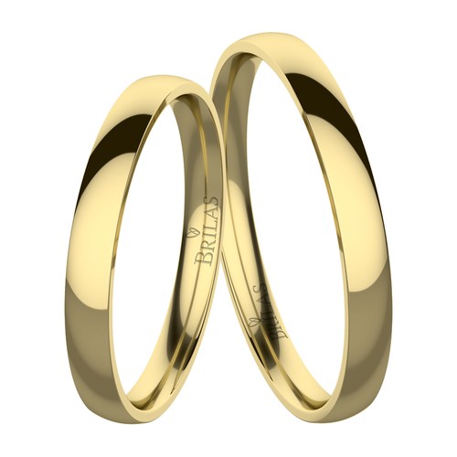 Greta Gold comfort snubní prsteny ze žlutého zlata