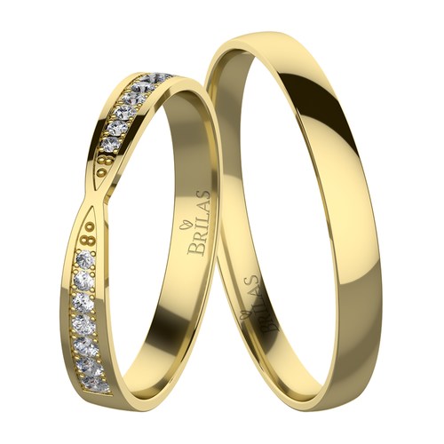 Pelopia Gold snubní prsteny ze žlutého zlata