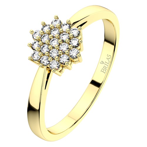 Krasomila Princess Gold zásnubní prsten ze žlutého zlata