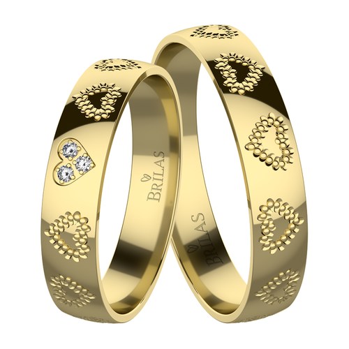 Label Gold snubní prsteny ze žlutého zlata