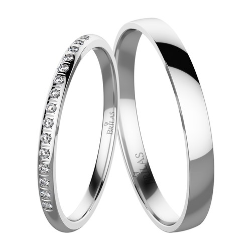 Skyla White snubní prsteny z bílého zlata