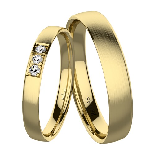 Zeta Gold snubní prsteny ze žlutého zlata