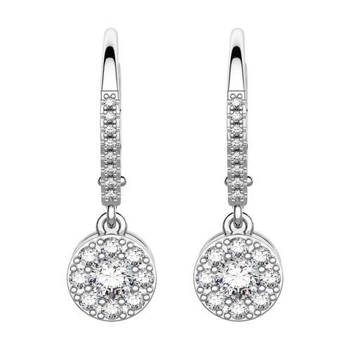 Kariméra stříbrné náušnice se zirkony