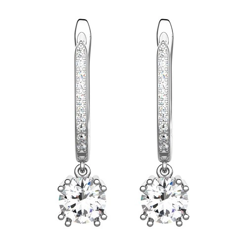 Etania stříbrné náušnice se zirkony