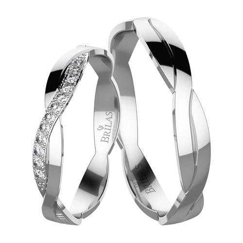 Evita White snubní prsteny z bílého zlata