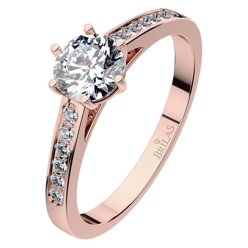 Isisi RW Safír zásnubní prsten z růžového zlata se safíry