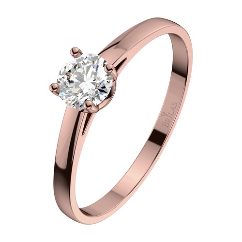 Marcelka R Briliant zásnubní prsten z růžového zlata s lab‑grown brilianem