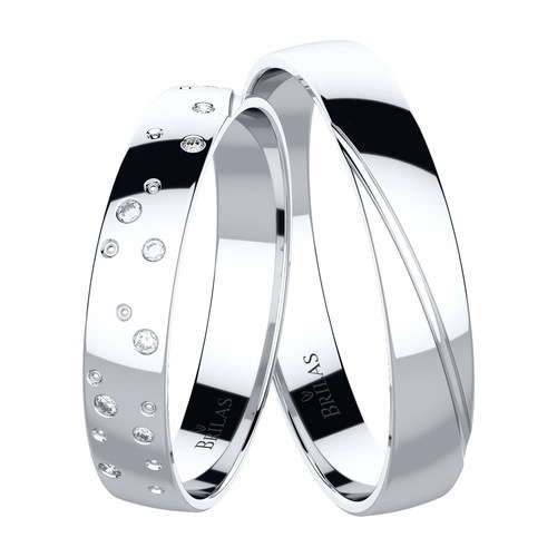 Anna White snubní prsteny z bílého zlata