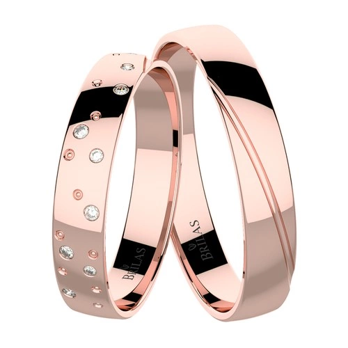 Anna Red snubní prsteny z červeného zlata