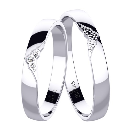 Zafiris White snubní prsteny z bílého zlata