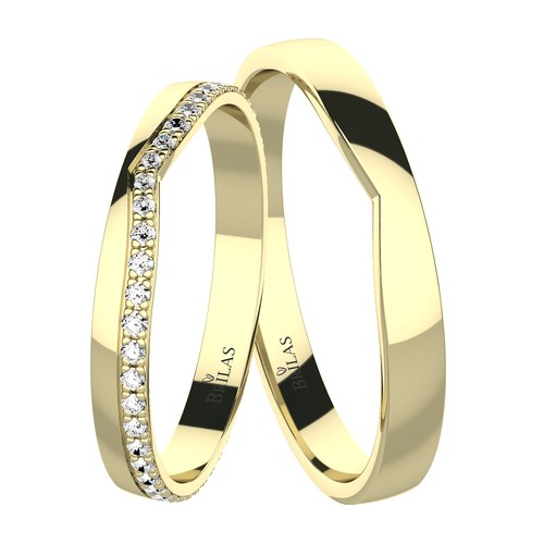 Briana Gold snubní prsteny ze žlutého zlata