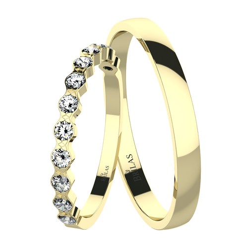 Salma Gold snubní prsteny ze žlutého zlata