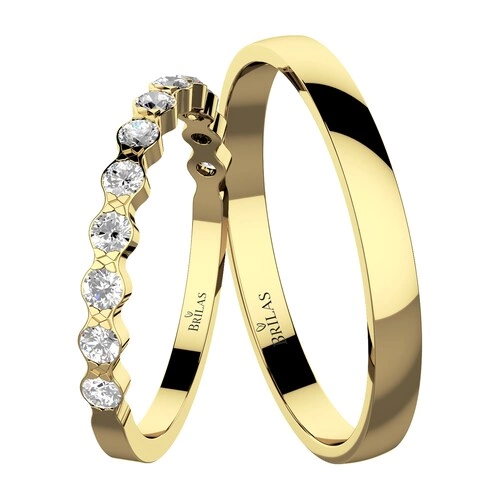 Salma Gold snubní prsteny ze žlutého zlata