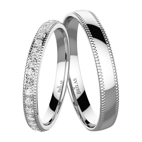 Elira White snubní prsteny z bílého zlata