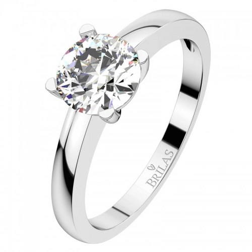 Hebe W Briliant zásnubní prsten z bílého zlata s briliantem