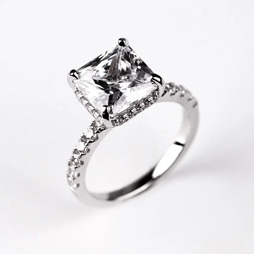 Magiarin Silver zásnubní prsten ze stříbra s bílými zirkony